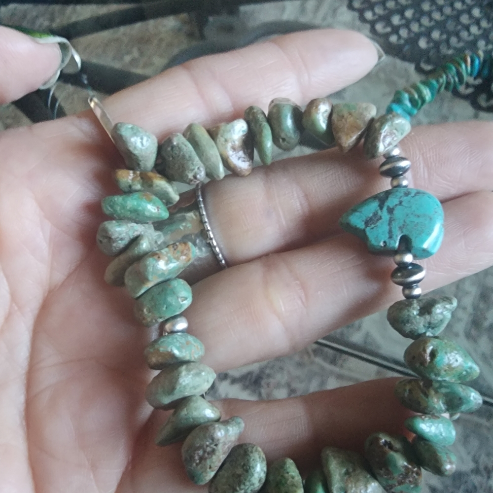 Turquoise Stone Beaded Necklace